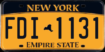 NY license plate FDI1131