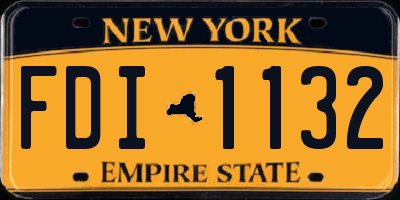 NY license plate FDI1132