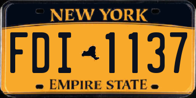 NY license plate FDI1137