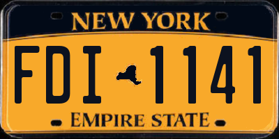 NY license plate FDI1141