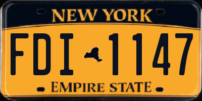 NY license plate FDI1147