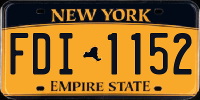 NY license plate FDI1152