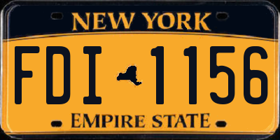 NY license plate FDI1156