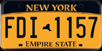 NY license plate FDI1157