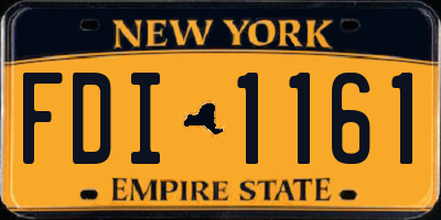 NY license plate FDI1161