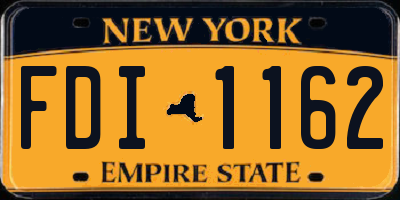 NY license plate FDI1162