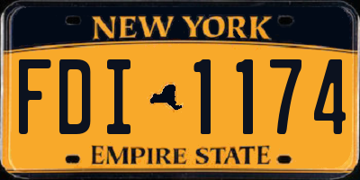NY license plate FDI1174