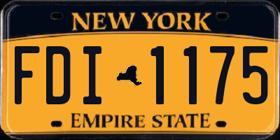 NY license plate FDI1175