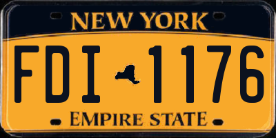 NY license plate FDI1176
