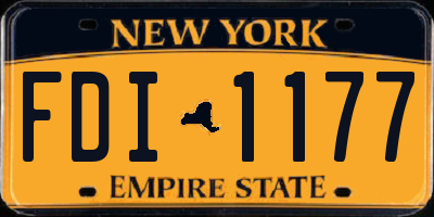 NY license plate FDI1177