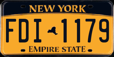 NY license plate FDI1179