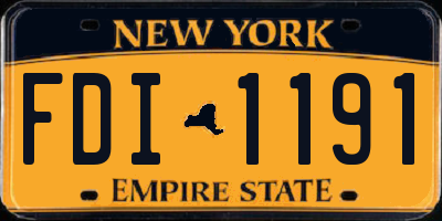NY license plate FDI1191