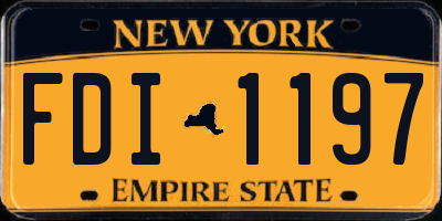 NY license plate FDI1197