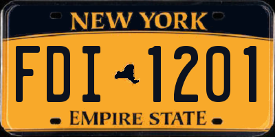 NY license plate FDI1201
