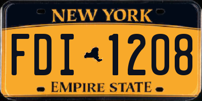 NY license plate FDI1208