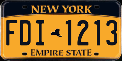 NY license plate FDI1213