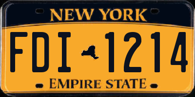 NY license plate FDI1214