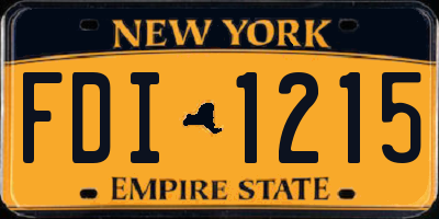 NY license plate FDI1215