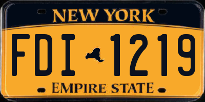 NY license plate FDI1219