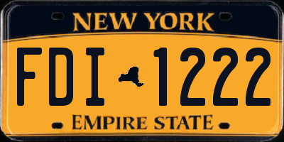 NY license plate FDI1222