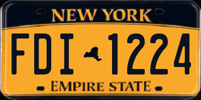 NY license plate FDI1224