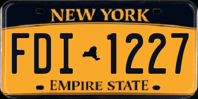 NY license plate FDI1227