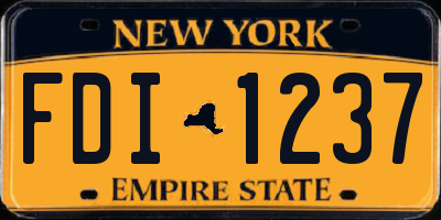 NY license plate FDI1237