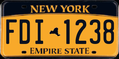 NY license plate FDI1238
