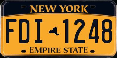 NY license plate FDI1248