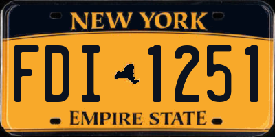 NY license plate FDI1251