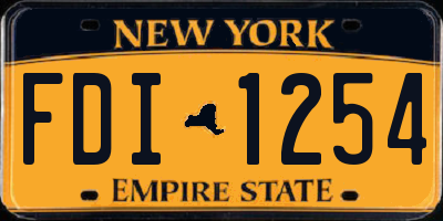 NY license plate FDI1254