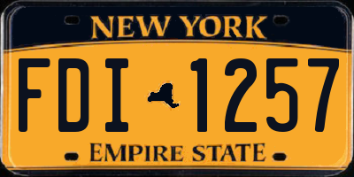 NY license plate FDI1257