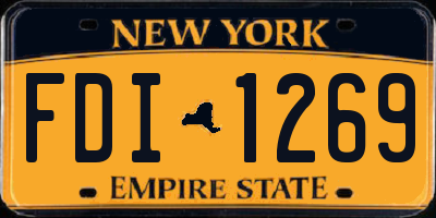 NY license plate FDI1269