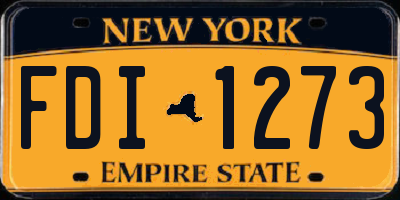 NY license plate FDI1273