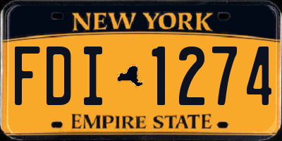 NY license plate FDI1274