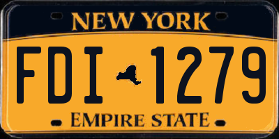 NY license plate FDI1279