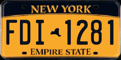 NY license plate FDI1281