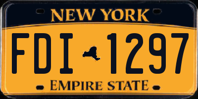 NY license plate FDI1297