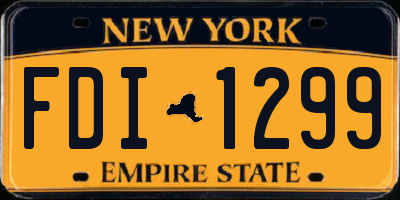 NY license plate FDI1299