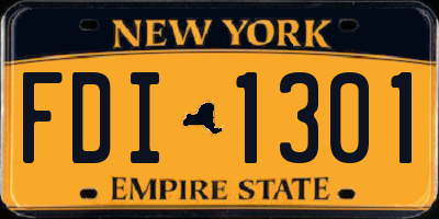 NY license plate FDI1301