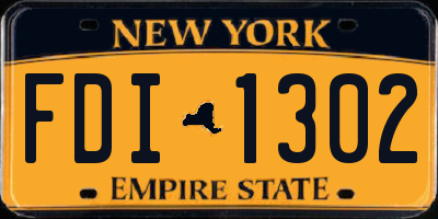 NY license plate FDI1302