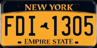 NY license plate FDI1305