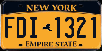 NY license plate FDI1321
