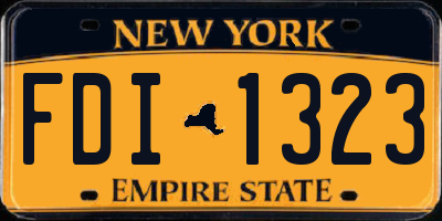 NY license plate FDI1323