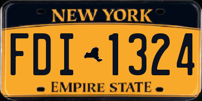 NY license plate FDI1324