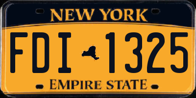 NY license plate FDI1325