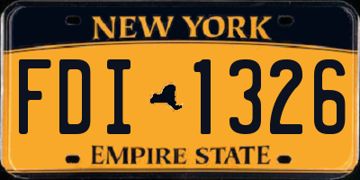 NY license plate FDI1326