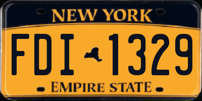 NY license plate FDI1329