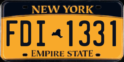 NY license plate FDI1331