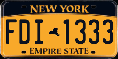 NY license plate FDI1333